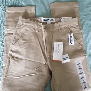 NWT Old Navy Boys Skinny Khaki Pants size 10